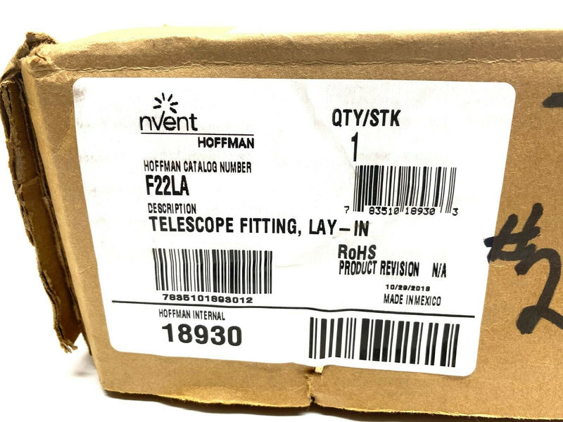 Hoffman F22LA Lay-In Telescope Fitting 2.50" x 2.50" - Maverick Industrial Sales
