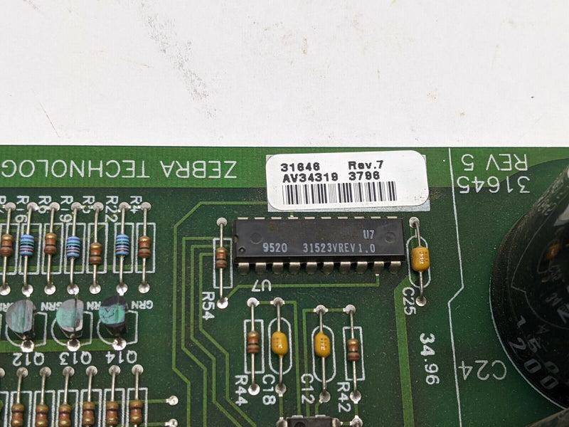 Zebra 31646 Rev 7 Power Supply Board PCB - Maverick Industrial Sales