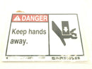 Brady 86891 "DANGER Keep hands away." 3.5x5In Polyester Labels 5 PACK - Maverick Industrial Sales