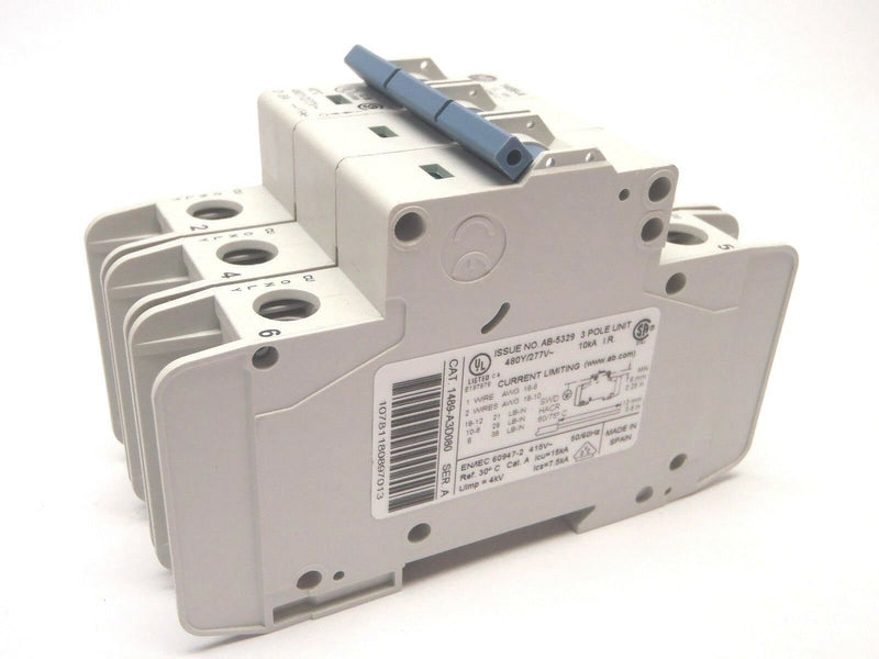 Allen Bradley 1489-A3D080 SER A Industrial Circuit Breaker 3 Pole 8A - Maverick Industrial Sales