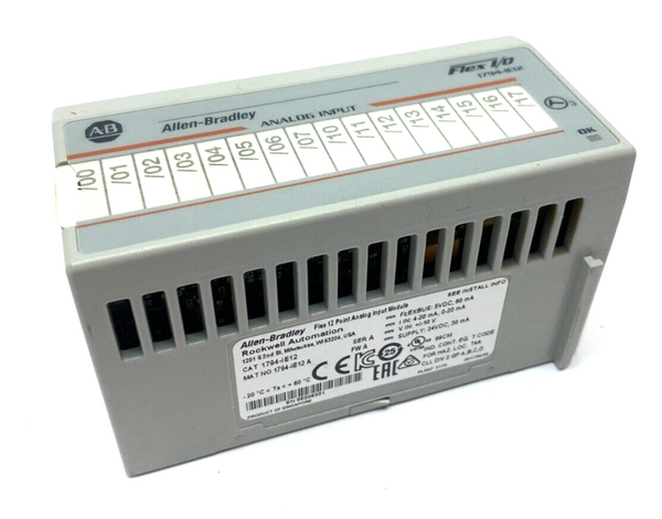 Allen Bradley 1794-IE12 Ser. A Flex I/O 12 Point Analog Input Module - Maverick Industrial Sales