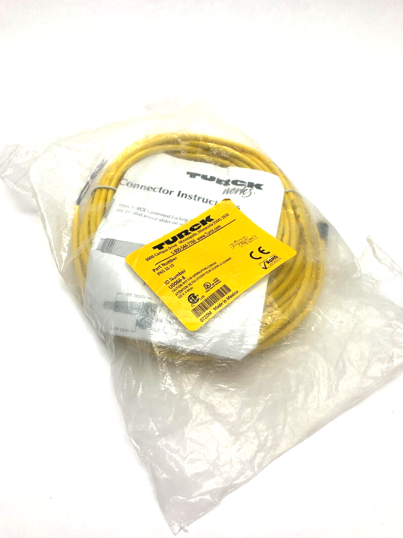 Turck PKG 3Z-15 Picofast Single Ended Snap on Connector 3 Pin U0066-8 - Maverick Industrial Sales