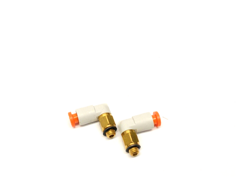 SMC KQ2L03-32A Male Elbow Pneumatic Fitting 5/32" Tube Dia. 10-32 Thread 2 PACK - Maverick Industrial Sales