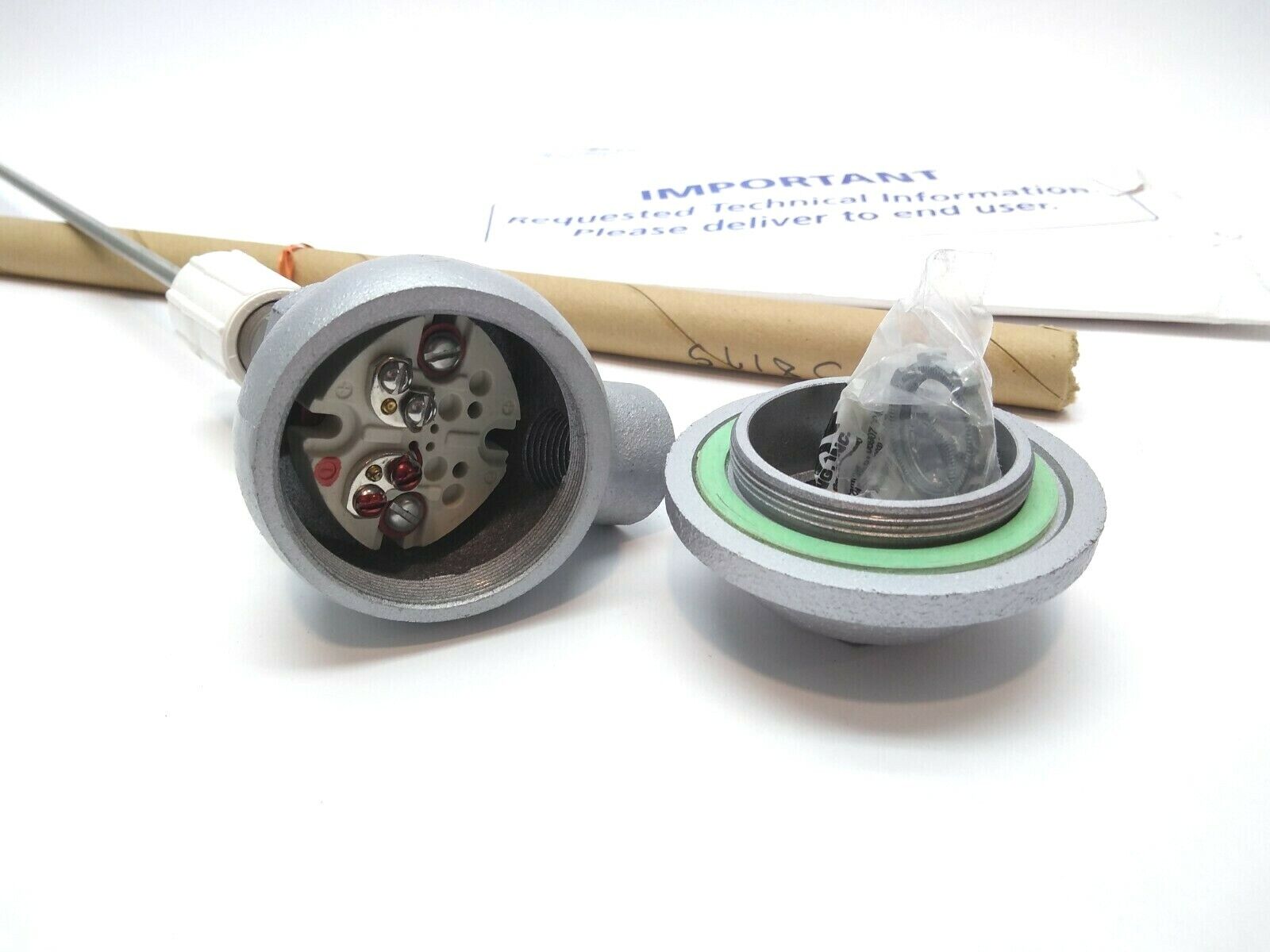 OMEGA  PR-12E-3-100-1/4-18 Thermocouple Probe with Cast Iron Protection Head - Maverick Industrial Sales