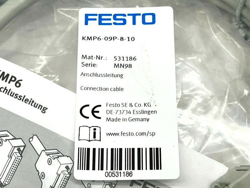 Festo KMP6-09P-8-10 Connecting Cable 10M 531186 - Maverick Industrial Sales