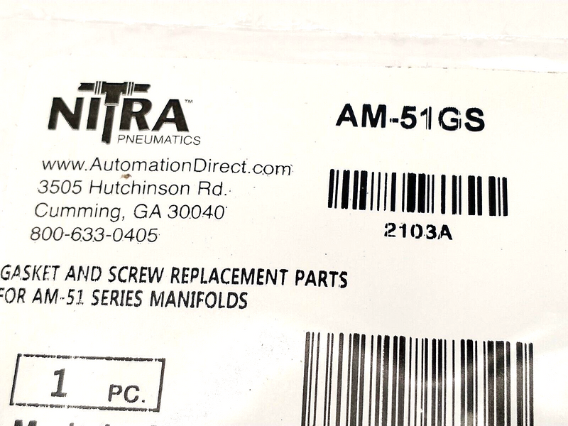 Automation Direct AM-51GS Nitra Manifold Mounting Set For AM-51 Series LOT OF 5 - Maverick Industrial Sales