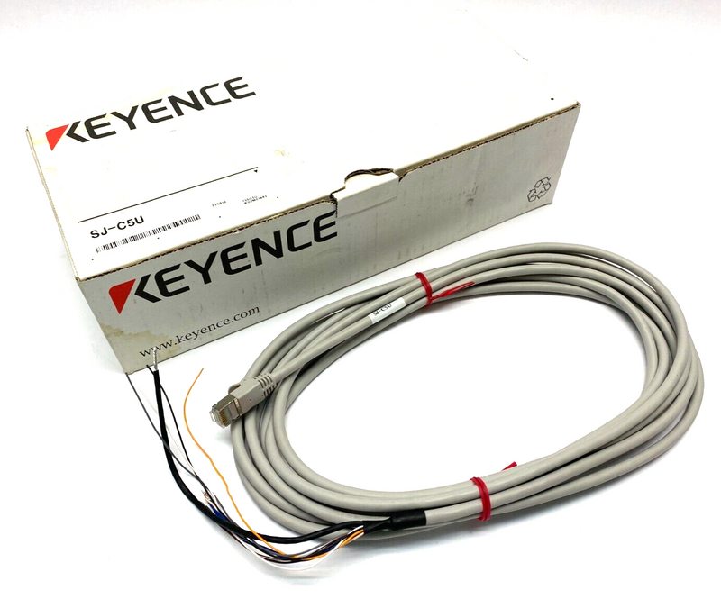 Keyence SJ-C5U Static Eliminator Sheath Sensing Ionizer I/O Power Cable 10-pin - Maverick Industrial Sales