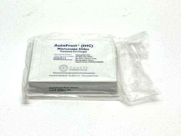 AutoFrost 060811-2A Precleaned Charged Microscope Slides PKG OF 100 - Maverick Industrial Sales