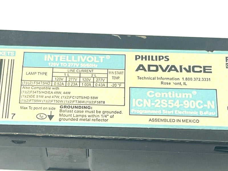 Philips Advanced ICN-2S54-90C-N Fluorescent Ballast 120/277V - Maverick Industrial Sales