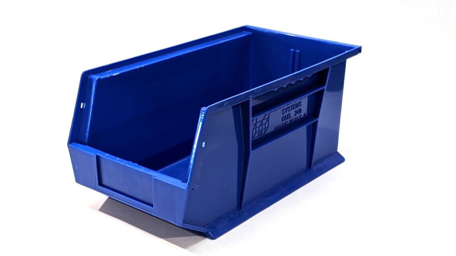 QUS240BL | Quantum Storage Ultra Stack & Hang Storage Bin LOT OF 12 - New - Maverick Industrial Sales