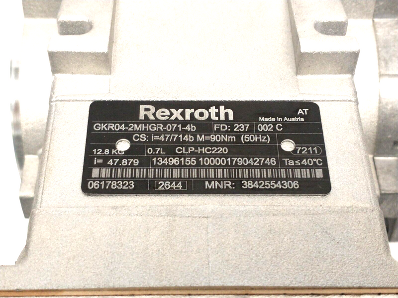 Bosch Rexroth 3842554306 Gearmotor 13496159 265/460V 1680RPM GKR04-2MHGR-071-4b - Maverick Industrial Sales