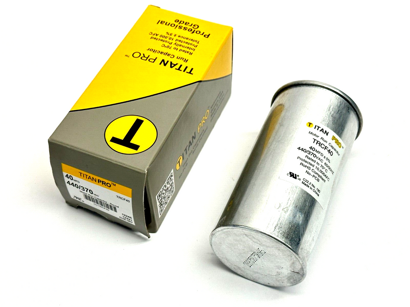 Titan Pro TRCF40 Motor Run Capacitor 40 MFD 440/370VAC - Maverick Industrial Sales