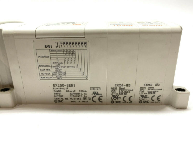 SMC VV5QC11-04N3SDZENN23 Manifold w/ Ethernet Net SI Unit Modules 4-Port - Maverick Industrial Sales