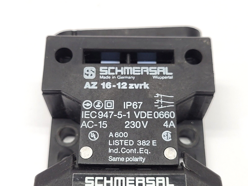 Schmersal AZ16-12ZVRK-M20 Safety Interlock Switch w/ Interlock NO CABLE - Maverick Industrial Sales