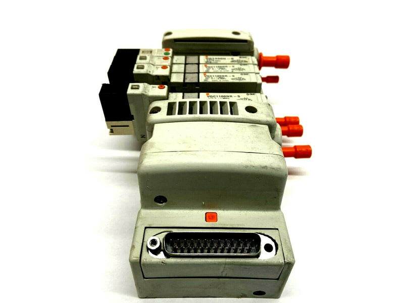 SMC VQ1400N-5 VQC1100NR-5 (3) Valves on 7 Slot Pneumatic Manifold - Maverick Industrial Sales