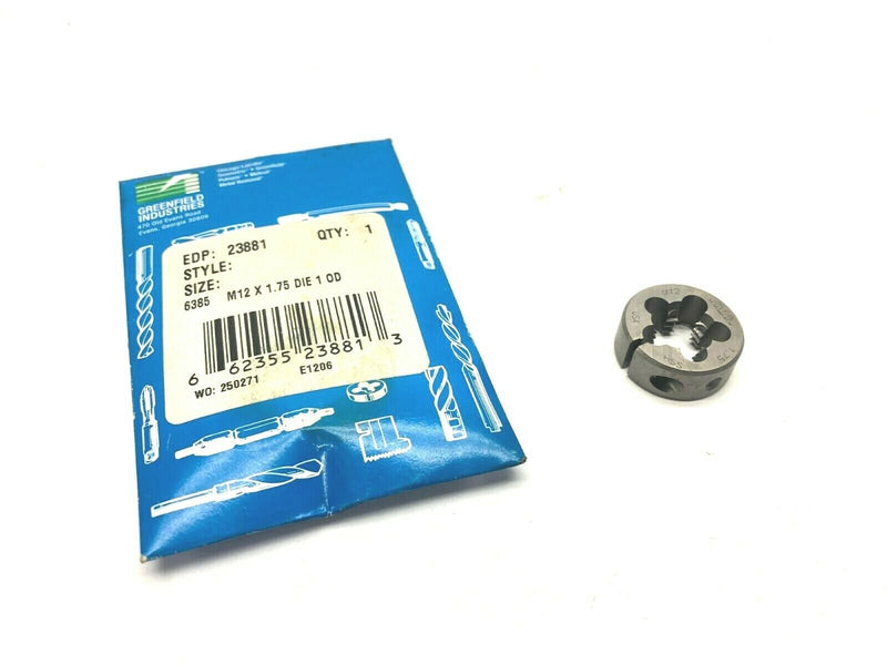 Greenfield Industries 6385 Round Adjustable Die M12x1.75 1" OD 23881 - Maverick Industrial Sales