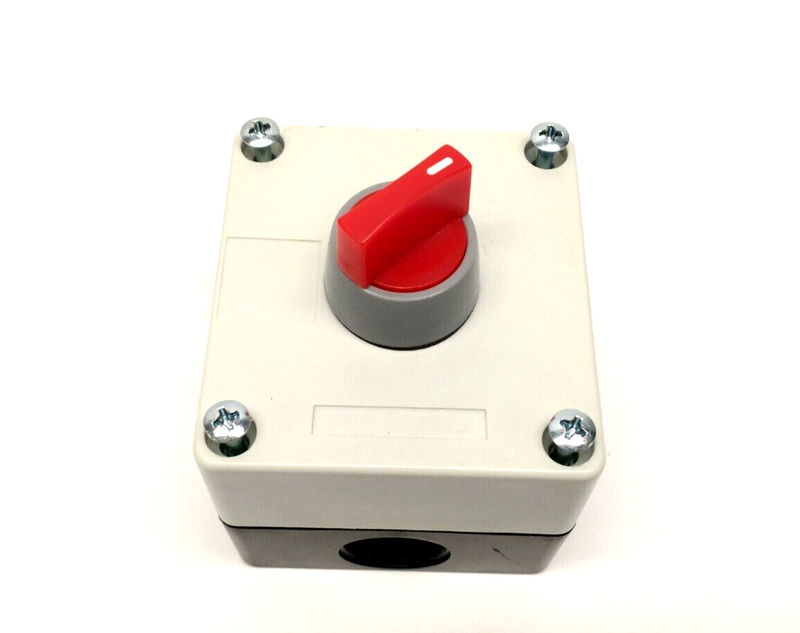 Auspicious Red 2-Position Selector Switch w/ Control Station Enclosure 120V 6A - Maverick Industrial Sales