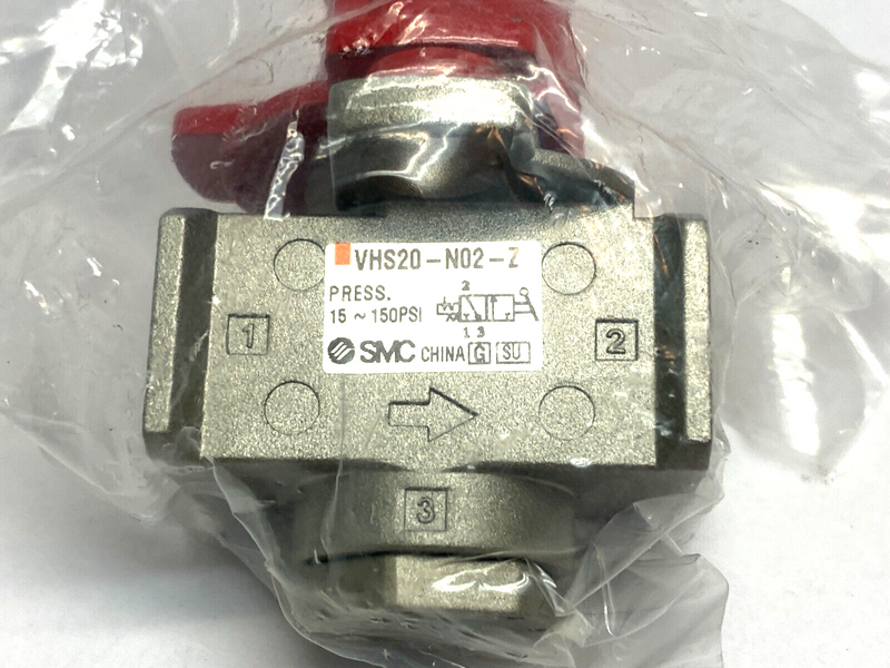 SMC VHS20-N02-Z Manual Pressure Relief Lockout Valve 3-Port 1/4" NPT 15~150psi - Maverick Industrial Sales