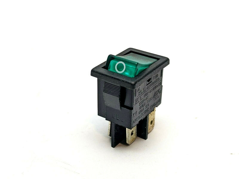 Arcolectric H8553 Illuminated Green Rocker Switch - Maverick Industrial Sales