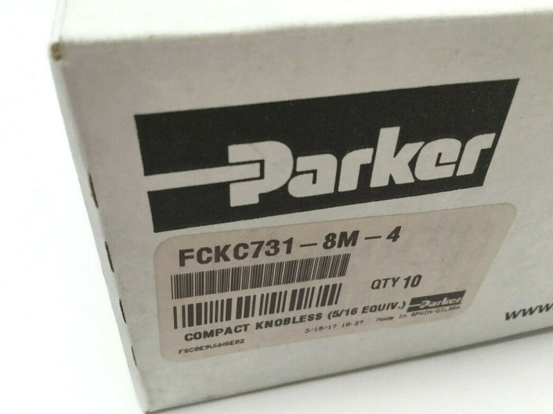 Parker FCKC731-8M-4 Compact Knob-less Flow Control Regulators LOT OF 10 - Maverick Industrial Sales