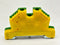 Morsettitalia EURO E4 Earth Terminal Block Green/Yellow 43454 LOT OF 5 - Maverick Industrial Sales