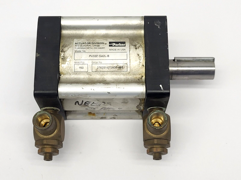 Parker PV33D-BB2L-B Pneumatic Cylinder 150 PSI MISSING O-RING - Maverick Industrial Sales