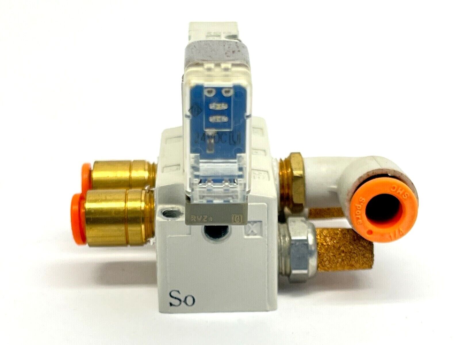SMC SY3140-5LOU-01T Solenoid Valve 24VDC w/ SY3000-27-1 Manifold Base - Maverick Industrial Sales
