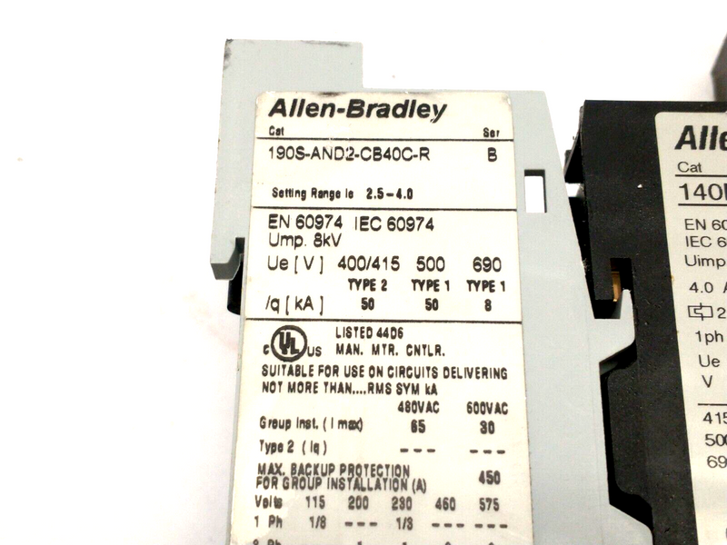 Allen Bradley 190S-AND2-CB40C-R Ser. B Compact Comb Starter w/ Circuit Breaker - Maverick Industrial Sales