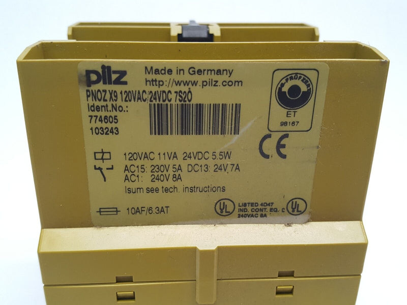 Pilz PNOZ X9 120VAC/24VDC 7S2O Safety Relay 774605 - Maverick Industrial Sales