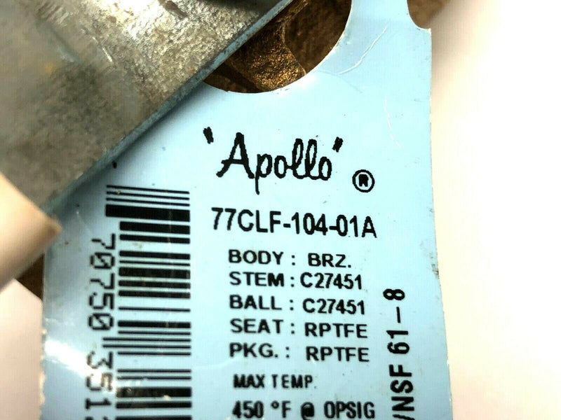 Apollo 77CLF-104-01A Ball Valve 2-Way 3/4" FNPT - Maverick Industrial Sales