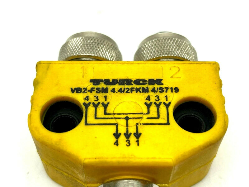 Turck VB2-FSM 4.4/2FKM 4/S719 Splitter M12 Eurofast - Maverick Industrial Sales