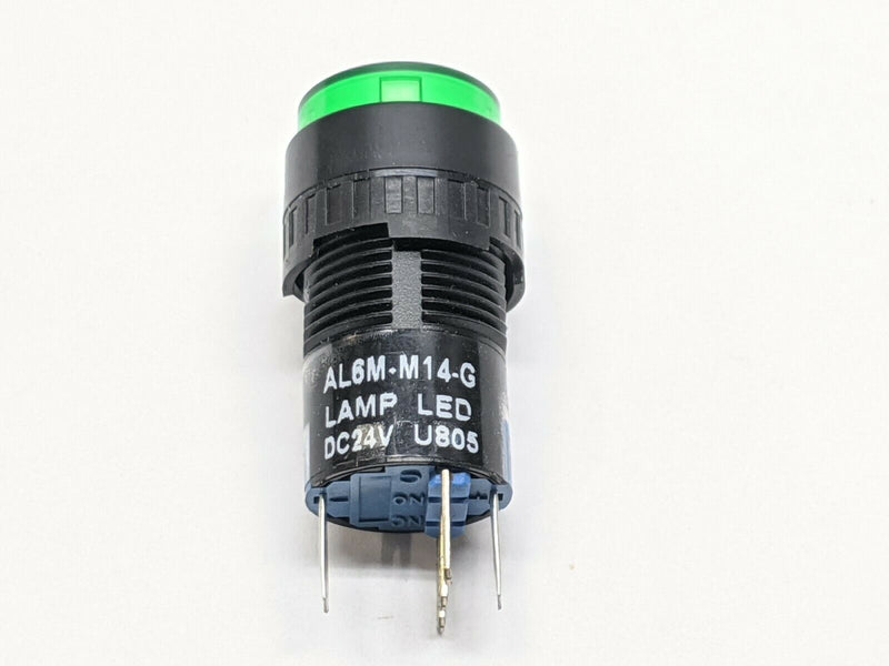 IDEC AL6M-M14-G Green LED Illuminated Panel Mount Push Button AL6-M 24VDC 16MM - Maverick Industrial Sales