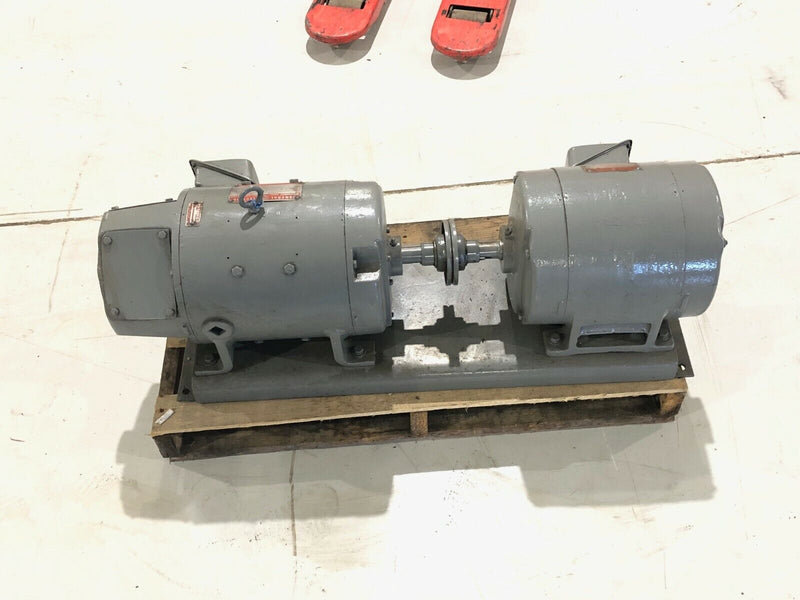 GE Triclad 5HP Electric Motor & Kinamatic Direct Current Generator 3KW 125V 24A - Maverick Industrial Sales