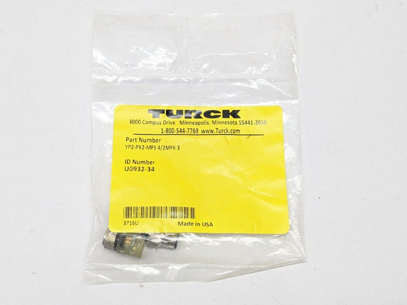 Turck YP2-PX2-MFS 4/2MFK 3 Molded Twin Junction Splitter U0932-34 - Maverick Industrial Sales