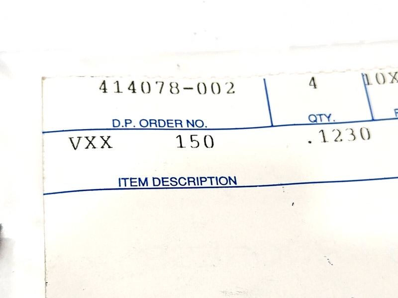 Dayton Progress VXX 150 Straight Clospace Punch 0.1230" Dia. x 1-1/2" L LOT OF 3 - Maverick Industrial Sales