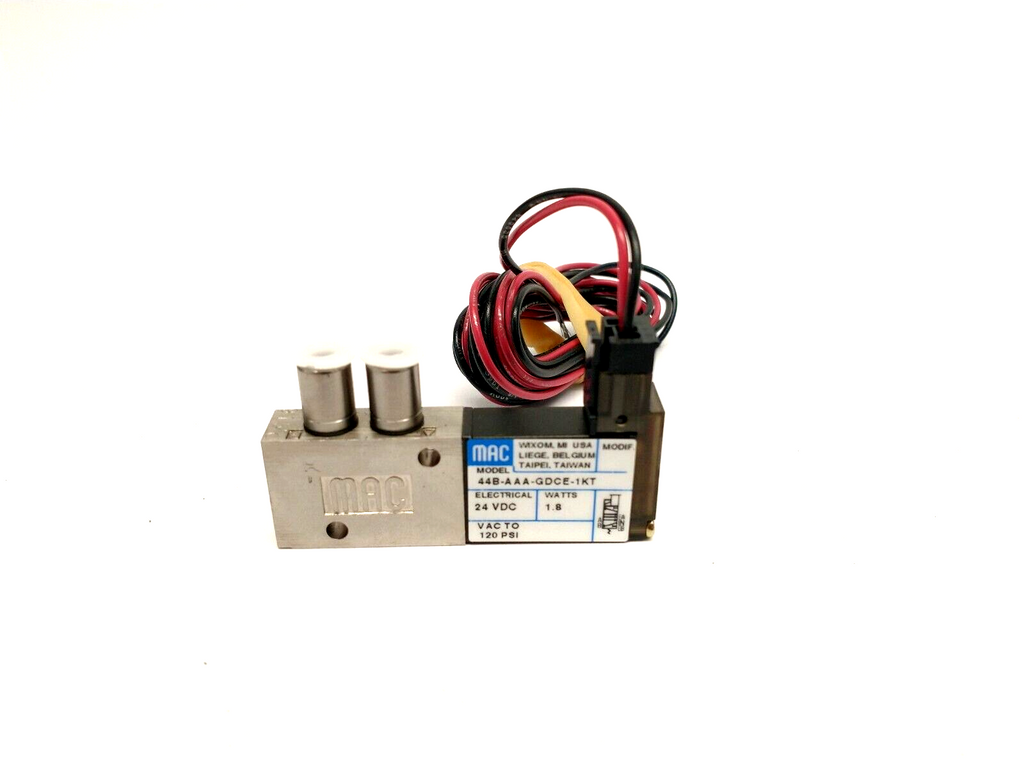 MAC Valves 44B-AAA-GDCE-1KT Solenoid Valve 24VDC 1.8W 10-32 Ports 72 ...