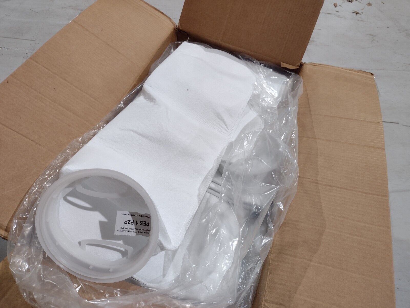 PES1P2P Polyester Felt Bag Filter with Plastic Flange, 1 Micron, Case OF 50 - Maverick Industrial Sales