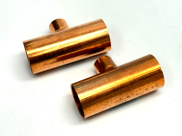 1" x 1" x 1/2" Tee C x C x C Copper LOT OF 2 - Maverick Industrial Sales