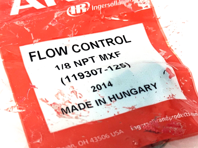 ARO Ingersoll-Rand 119307-125 Air Flow Control Valve, Right Angle, 1/8" NPT MxF - Maverick Industrial Sales