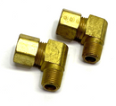 Brass Elbow Compression Fitting 8mm OD Tube to 7/16-20 NPT Male Thread LOT OF 2 - Maverick Industrial Sales