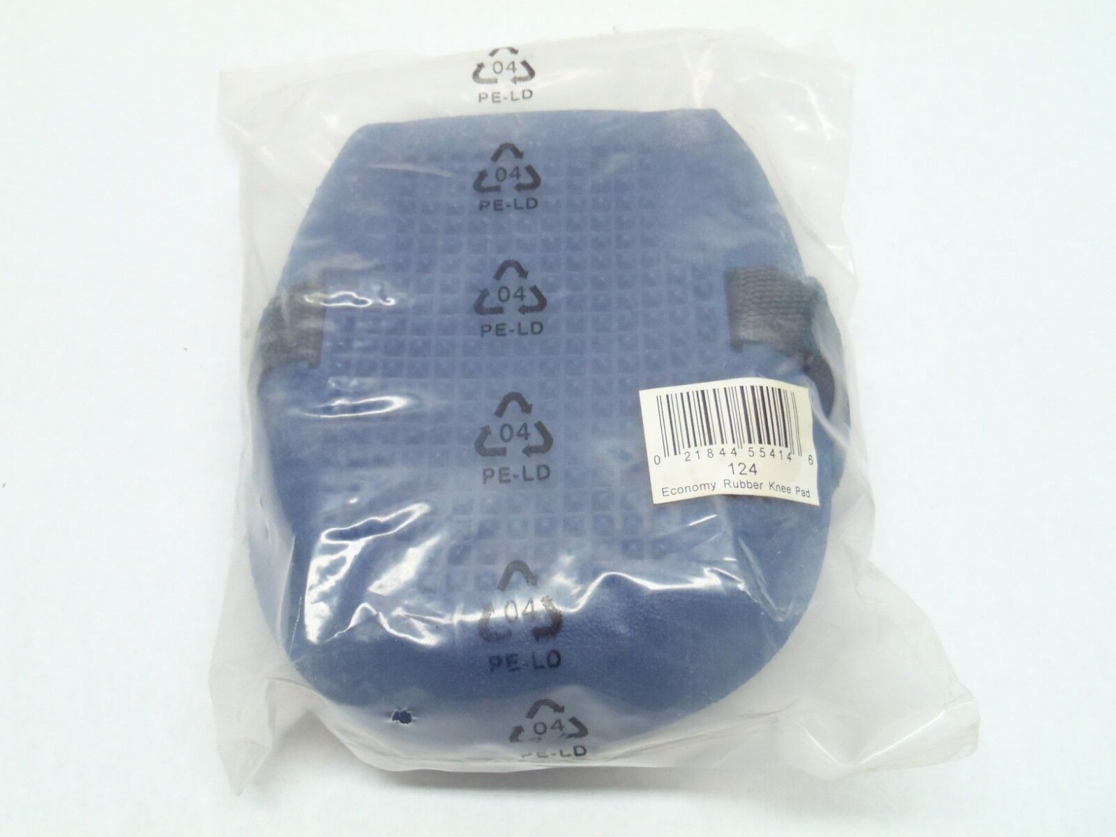 Silicone Rubber Knee Pads #124 w/ Hook and Loop Straps Blue 1 Pair - Maverick Industrial Sales