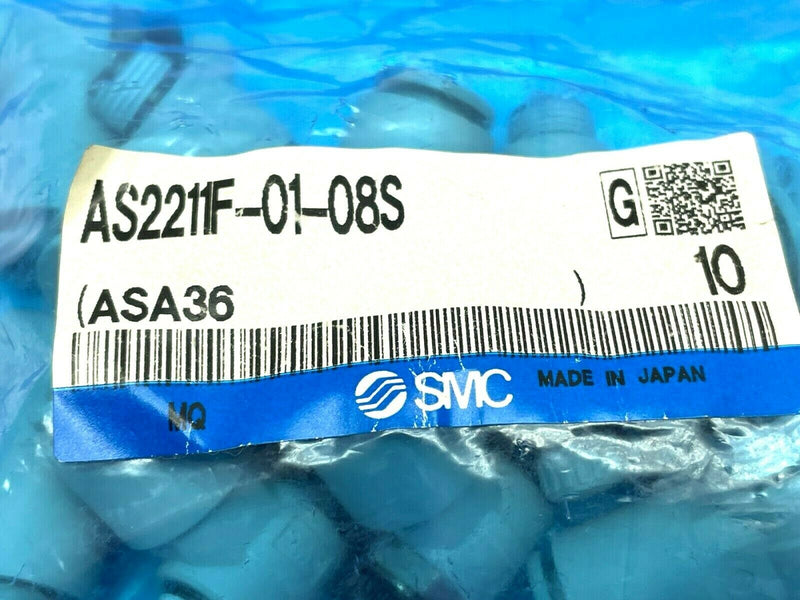 SMC AS2211F-01-08S Speed Controller Fitting PKG OF 10 - Maverick Industrial Sales