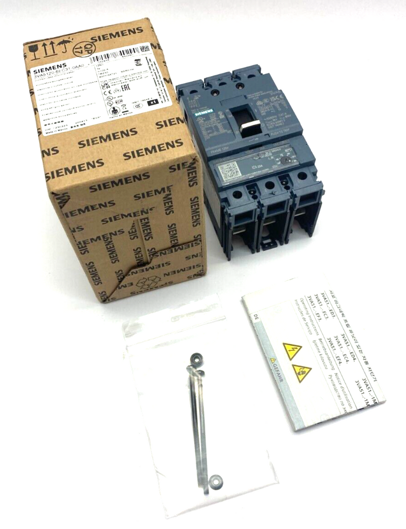 Siemens 3VA5120-6EC31-0AA0 Molded Case Circuit Breaker 3-Pole 125H 3p TM230 - Maverick Industrial Sales