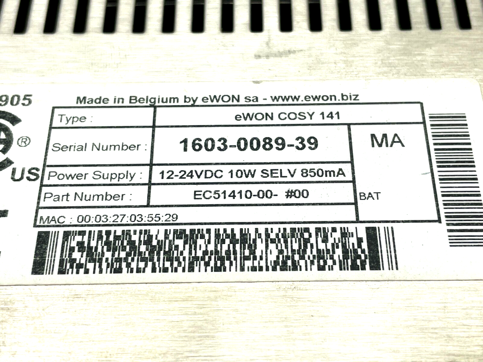 EC51410 | eWON COSY 141 EC51410 MPI VPN Router 12-24VDC 10W