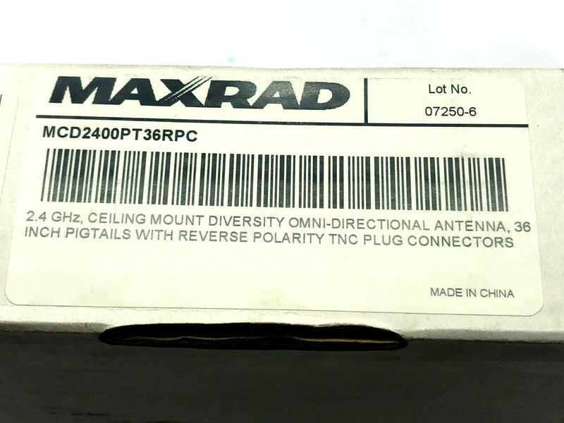 Maxrad MCD2400PT36RPC Omni Directional WIFI Antenna 2.4 GHz 2.5 Dbi 36in Pigtail - Maverick Industrial Sales