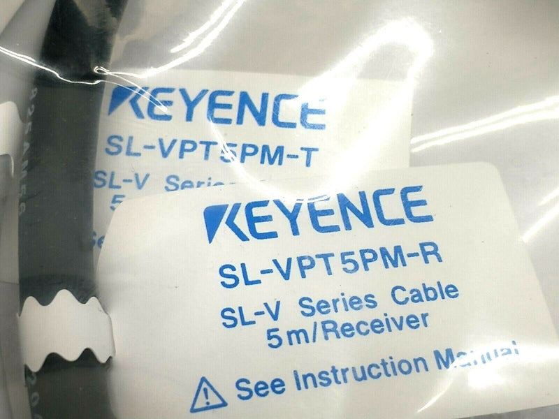 Keyence SL-VPT5PM Main Unit Connection Cables For SL-T11R Light Curtain 5m PNP - Maverick Industrial Sales