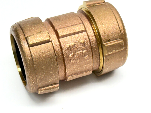 1" Pipe 1-1/4" Copper Tube Brass Compression Pipe Joining Coupling 3" Long - Maverick Industrial Sales