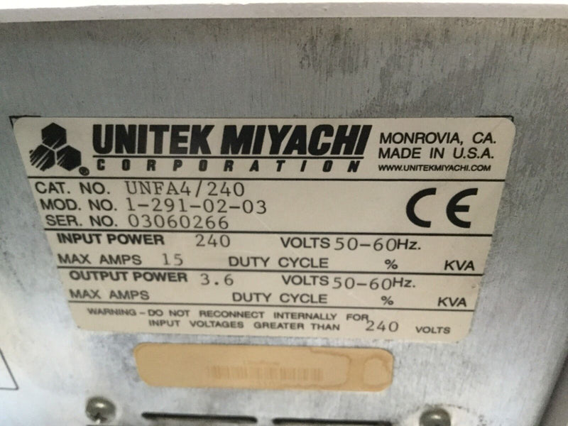 Unitek Miyachi 1-291-02-03 Pulsed Thermode Control Soldering Module UNFA4/240 - Maverick Industrial Sales