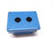 Hoffman ED2PB Push Button Enclosure 2-Hole Blue MISSING HARDWARE - Maverick Industrial Sales