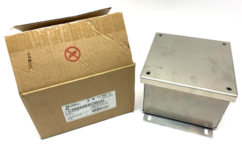 Hammond C3R664ESCNKAL Aluminum Enclosure Junction Box No Knockouts 6" x 6" x 5" - Maverick Industrial Sales